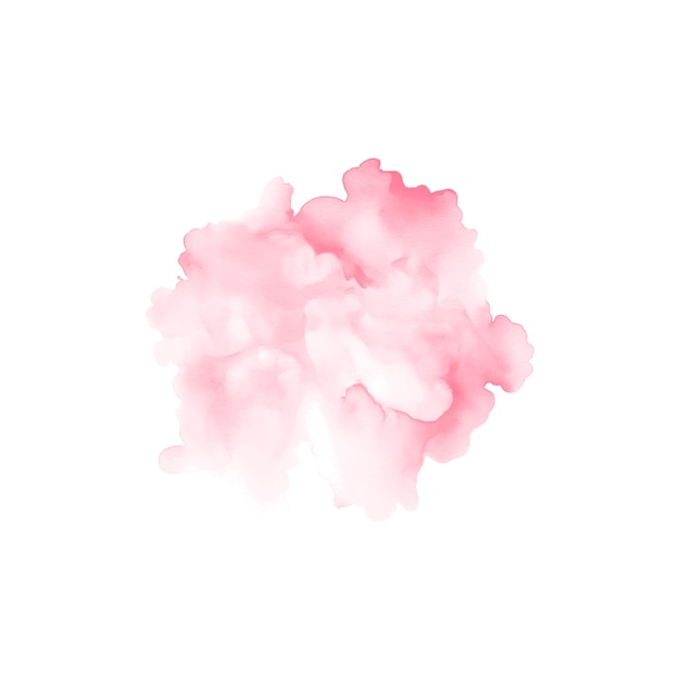Abstrakte rosa Aquarelle mit Wasser auf weißem Hintergrund