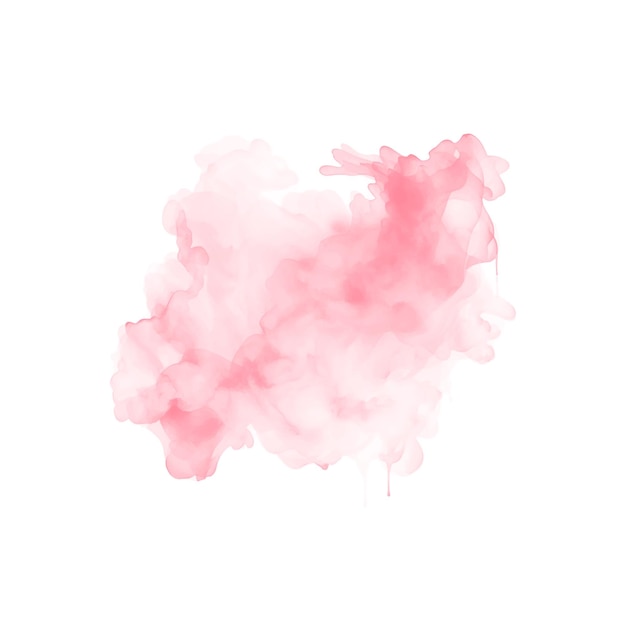 Abstrakte rosa Aquarelle mit Wasserspritz auf weißem Hintergrund