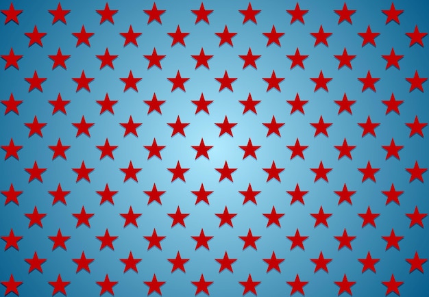 Abstrakte rote Sterne auf blauem Hintergrund Vector Veterans Day Design