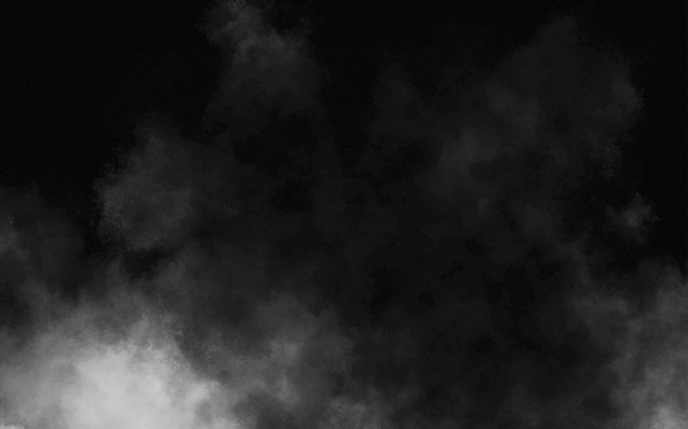 Abstrakte schwarz-weiße realistische Rauchwolken mit Schattenüberlagerungseffekt Hintergrund Mysterium dunkler Hintergrund mit gruseligem weißem Licht und Nebel Vektor-Illustration von rauchigem Nebel giftigem Dampf auf dem Boden