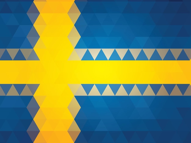 Abstrakte schweden-flagge