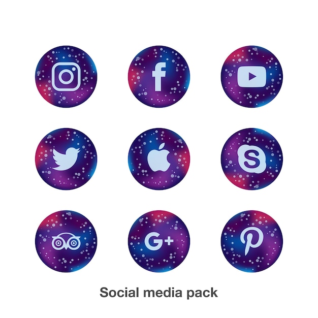 Vektor abstrakte social media icons