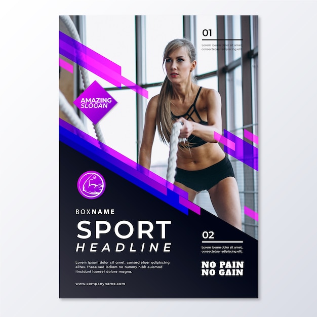 Vektor abstrakte sport flyer vorlage