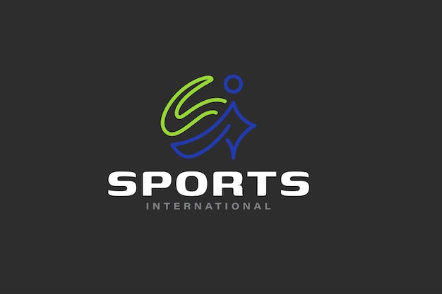 Abstrakte Sport-Logo-Design-Illustration mit modernem Stilkonzept