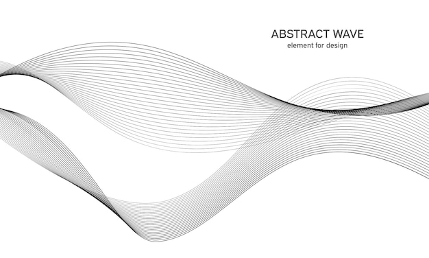 Abstrakte stilisierte linienwelle