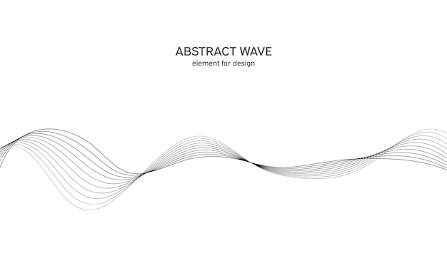 Abstrakte stilisierte linienwelle