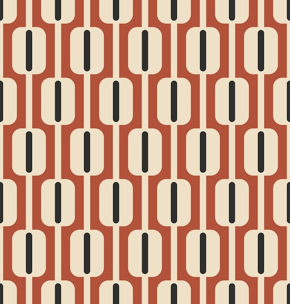 Abstrakte Streifen Quadrate Retro Monochrome nahtlose Vektormuster trendige Modefarben perfekt