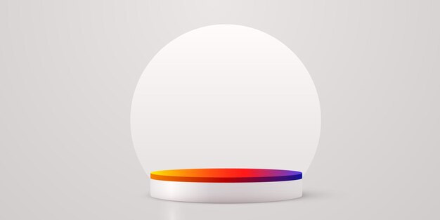 Abstrakte Szene Hintergrund Zylinder Podium auf weißem Hintergrund Produktpräsentation Mock-up-Show