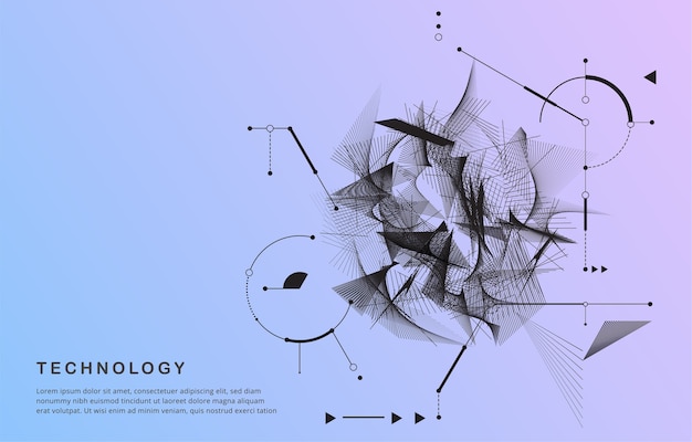 Vektor abstrakte technologie bewegungsform