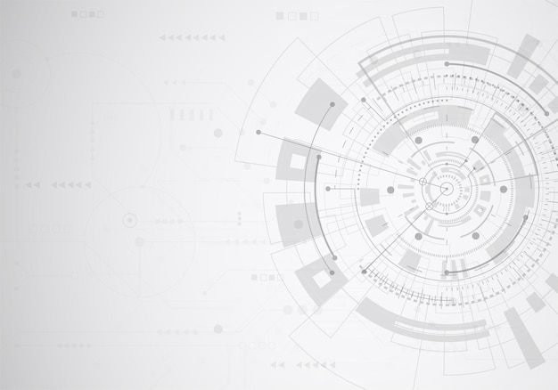 Abstrakte technologie des wissenschaftshintergrundes. futuristische schnittstelle mit geometrischen formen. vektor-illustration