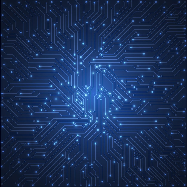 Abstrakte Technologie-Leiterplattenbeschaffenheit. Elektronische Hauptplatine. Kommunikations- und Engineering-Konzept. Vektor-Illustration