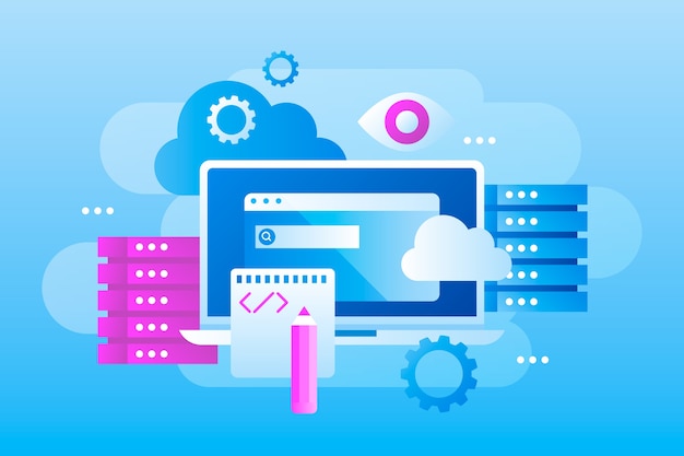 Abstrakte technologie-sql-illustration