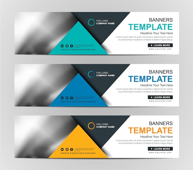 Abstrakte Web-Banner-Design-Hintergrund oder Header-Vorlagen