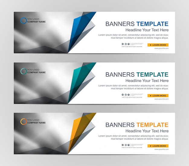 Abstrakte web-banner design-hintergrund oder header-vorlagen