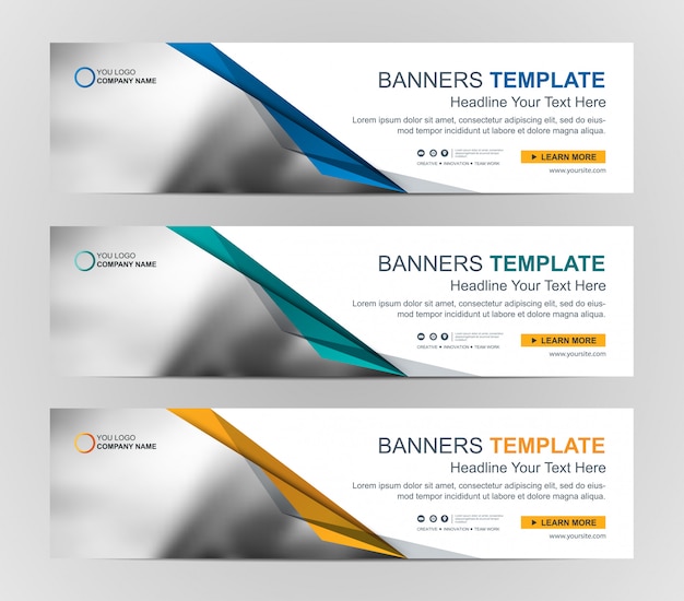 Abstrakte Web-Banner-Design-Hintergrund oder Header-Vorlagen