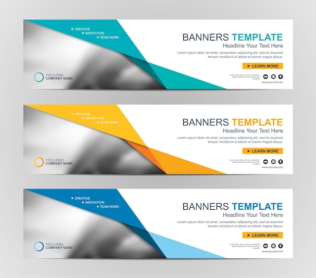 Abstrakte Web-Banner-Design-Hintergrund oder Header-Vorlagen