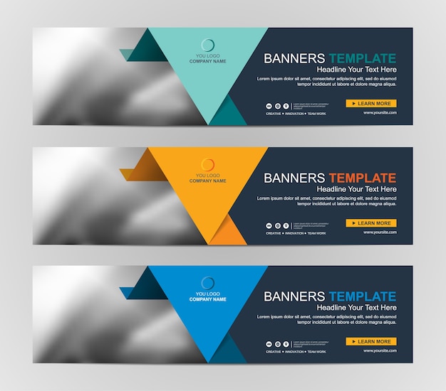 Abstrakte Web-Banner-Design-Hintergrund oder Header-Vorlagen