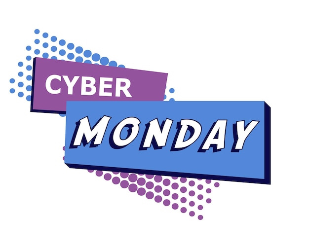 Abstrakte Webbanner-Visitenkartenvorlage CYBER MONDAY Vektor