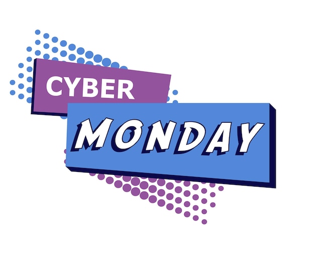 Vektor abstrakte webbanner-visitenkartenvorlage cyber monday vektor