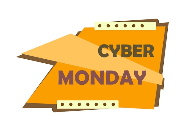 Abstrakte webbanner-visitenkartenvorlage cyber monday vektorillustration