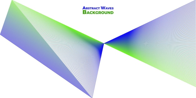 Abstrakte Wellen Hintergrund blaue und grüne Farblinien-Kunstmuster