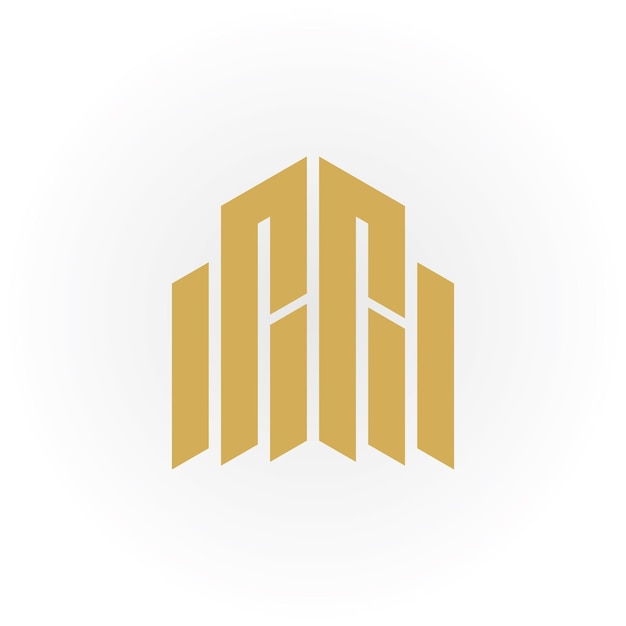 Abstrakter Anfangsbuchstabe P oder PP-Logo in Goldfarbe isoliert auf weißem Hintergrund