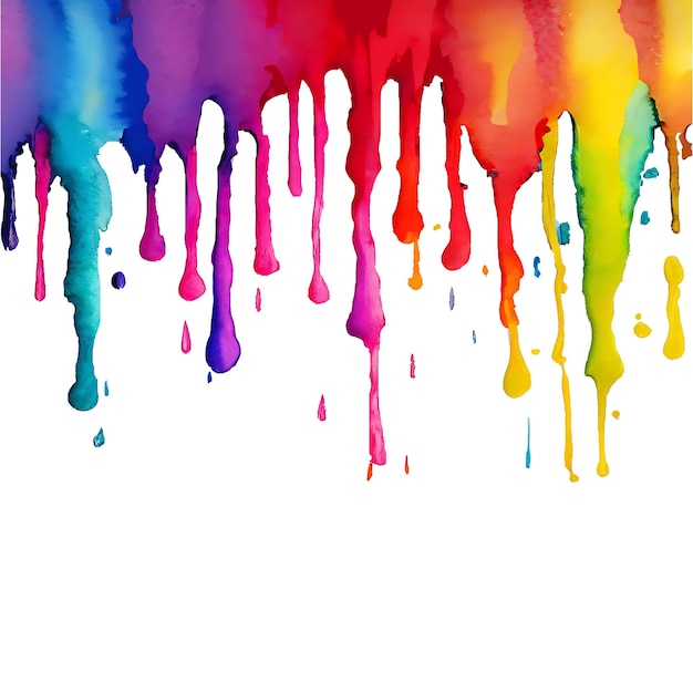 Abstrakter aquarell-regenbogen-farbverlaufsfleck. aquarelltropfen isoliert auf weißem hintergrund