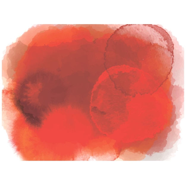 Vektor abstrakter aquarellfleck mit spritzern und spritzern roter farbe