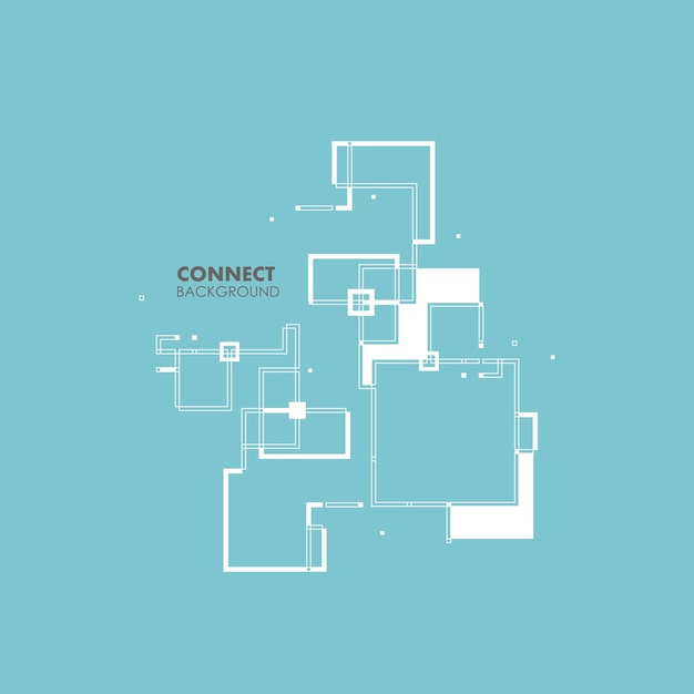 Abstrakter architekturplan mit einfachen elementen