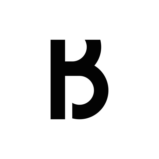 Abstrakter B-Anfangsbuchstabe, Monogramm-Logo-Design, Symbol für Unternehmen, Vorlage, einfach, elegant