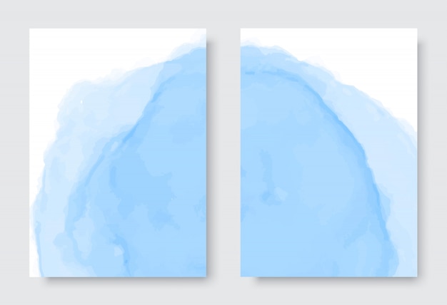 Abstrakter blauer aquarellhintergrundsatz