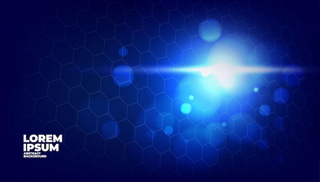 Abstrakter blauer Hexagon-Musterhintergrund für eine Hitech-Kommunikationskonzept-Vektorillustration