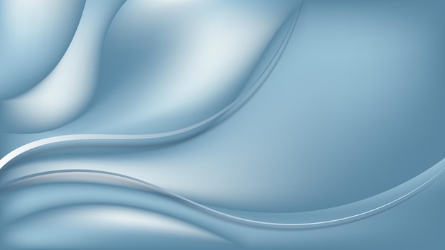 Vektor abstrakter blauer hintergrund 3d-flüssigkeitswellenverlauf formt muster mit linienelementen