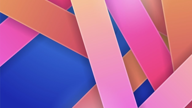 Abstrakter blauer Hintergrund mit Neongradienten in Pink und Orange Gelb Design für Präsentationsbanner-Poster-Vorlage und Flyer Vektor-Illustration