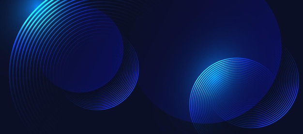Abstrakter blauer moderner Hintergrund mit dynamischen geometrischen Formen