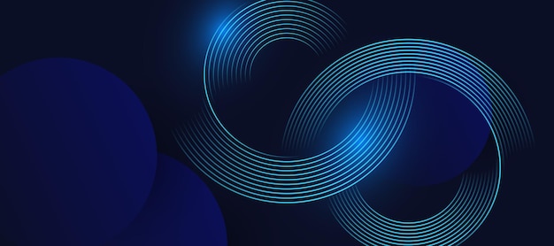 Abstrakter blauer moderner Hintergrund mit dynamischen geometrischen Formen
