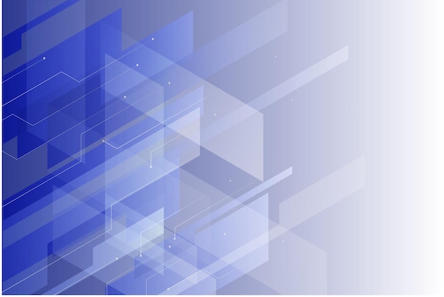 Vektor abstrakter blauer technologie-kommunikationskonzept-hexagon-vektorhintergrund