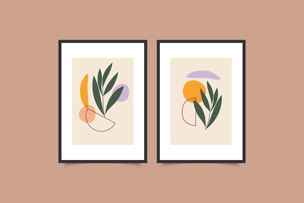 abstrakter botanischer Wandkunstdruck