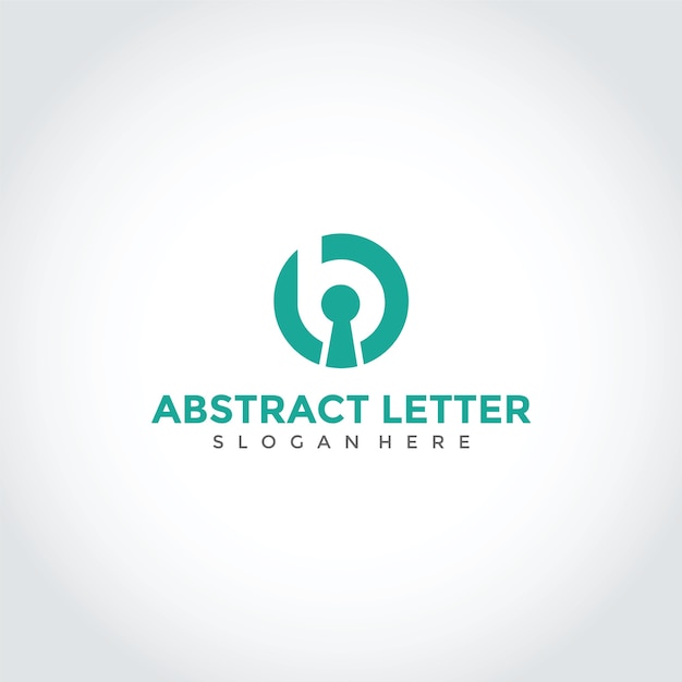 Abstrakter buchstabe b logo design