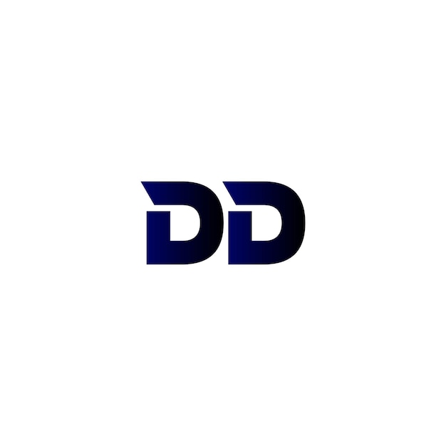 abstrakter Buchstabe dd minimalistisches Logo