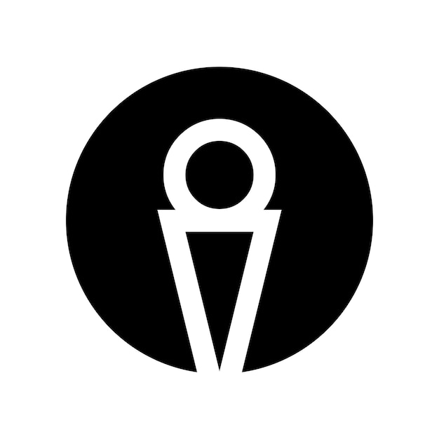 Vektor abstrakter buchstabe i und kreis-logo