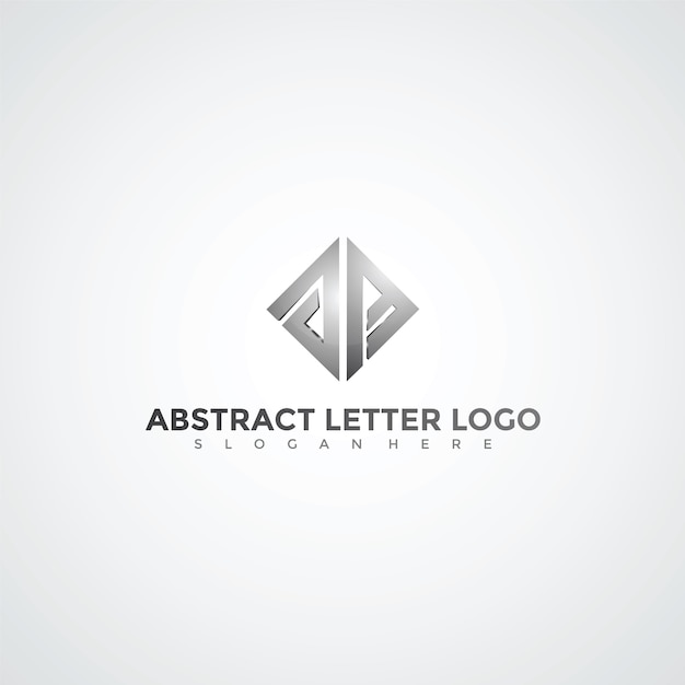 Abstrakter buchstabe logo template.