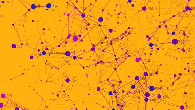 Abstrakter bunter big data point plot visualisierungshintergrund