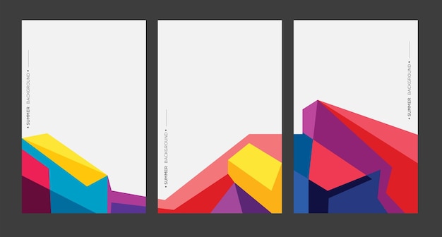 Abstrakter bunter geometrischer hintergrund für sommerplakat