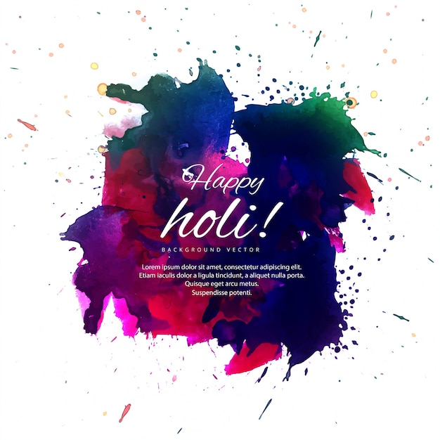 Abstrakter bunter glücklicher Holi Hintergrund