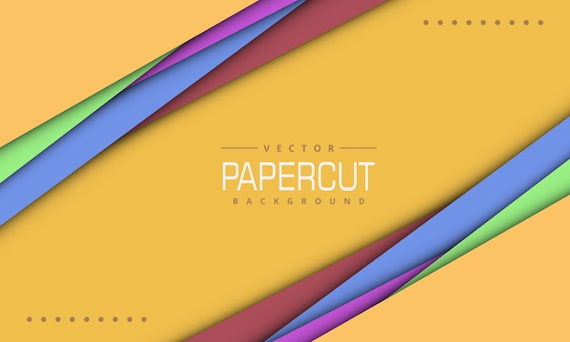 Abstrakter bunter papercut hintergrund