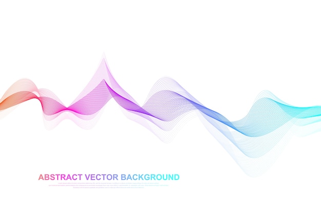 Abstrakter bunter wellenlinienhintergrund. geometrische vorlage.