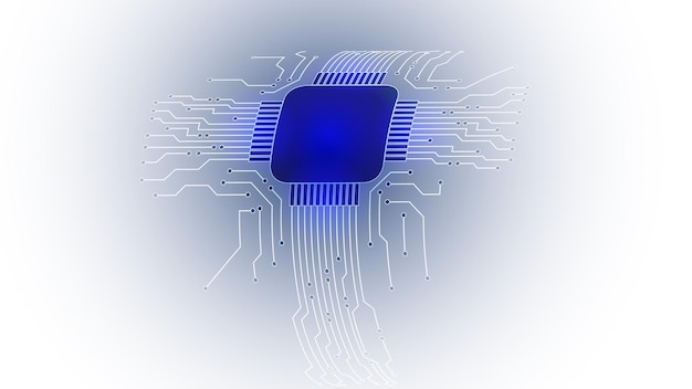 Vektor abstrakter computer-mikroprozessor-platine-vektorhintergrund. eps 10.