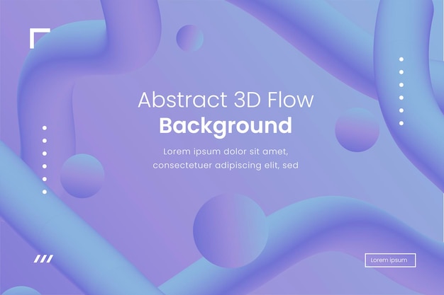 Abstrakter Design-Hintergrund mit 3D-Flussformen 3