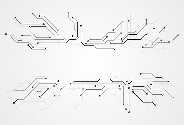 Abstrakter digitaler hintergrund mit technologie-leiterplatten-textur abbildung der elektronischen hauptplatine kommunikations- und engineering-konzept vektor-illustration